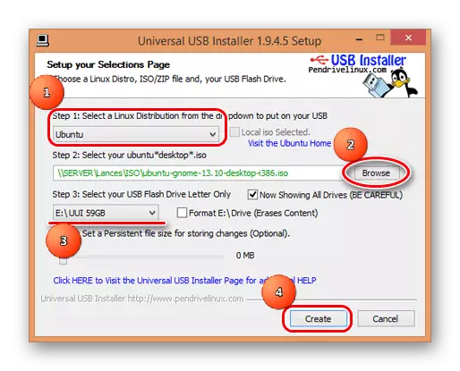Utilisation de l'installateur USB universel