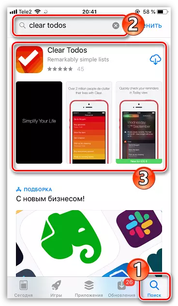 Vyhledávání aplikace v App Store