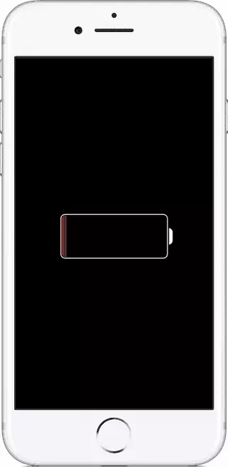 Batteriladningsindikatoren når iPhone slått av