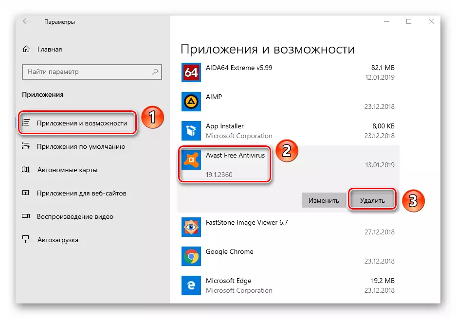 Avast Anti-Virus Usuń przycisk przez ustawienia systemu Windows 10