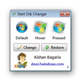 Die verandering van die voorkoms van die Start-knoppie gebruik van derde-party sagteware in Windows 7
