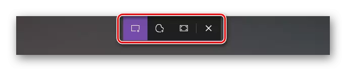 L'ús de les claus per crear una captura de pantalla d'eines estàndard per Windows 10