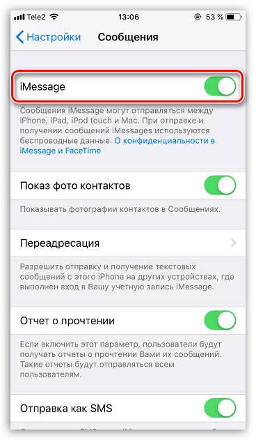 Desactivar iMessage en iPhone