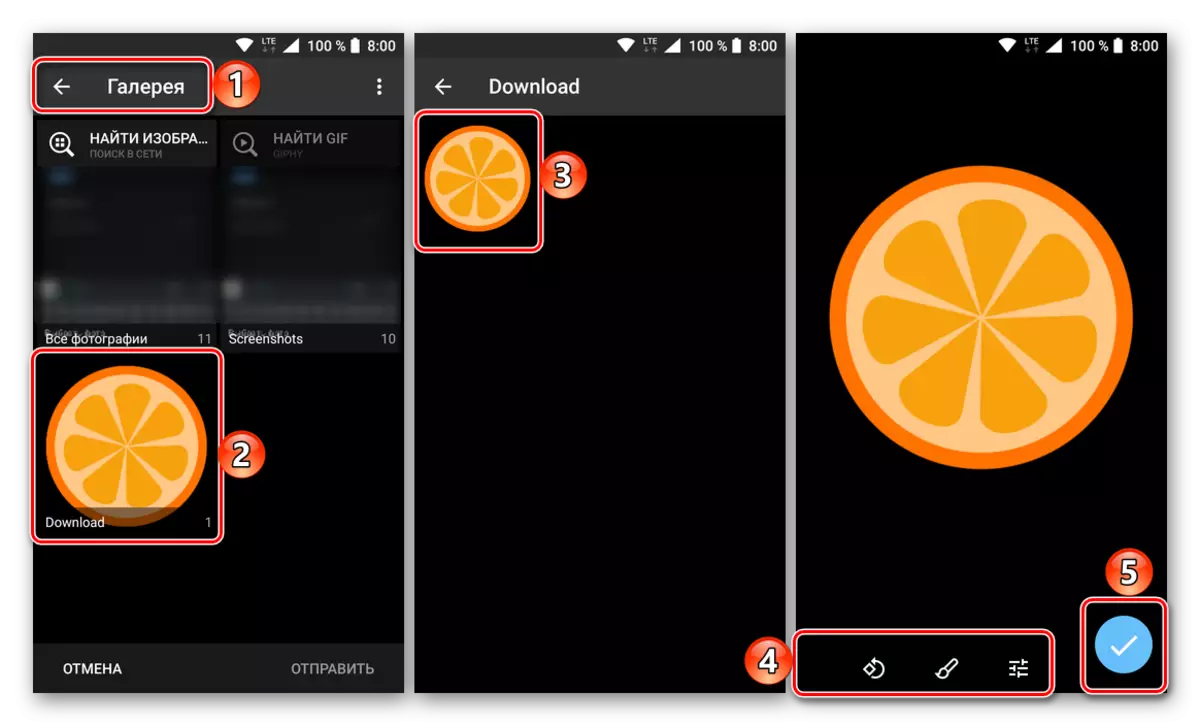 Avatari lisamine telegrammi messengeris loodud kanali jaoks Androidile