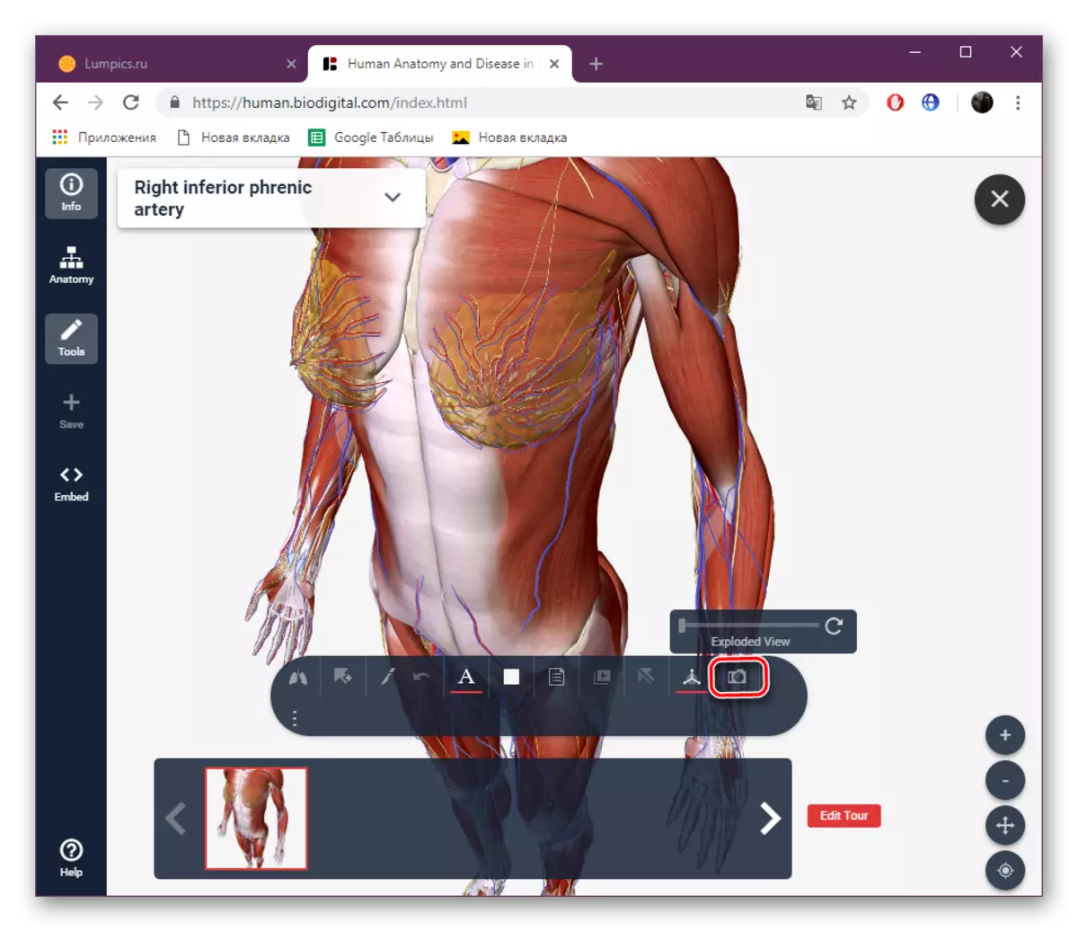 Pumunta sa paglikha ng isang screenshot sa biodigital