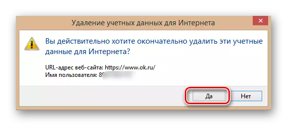 Bekreftelse av passordet Sletting på Internet Explorer