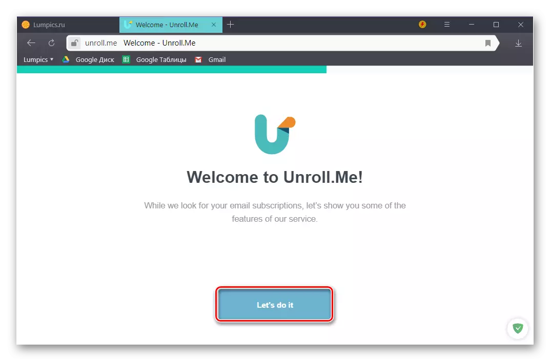 Začetek uporabe storitve Unroll.Me se odjavite od pošiljanja