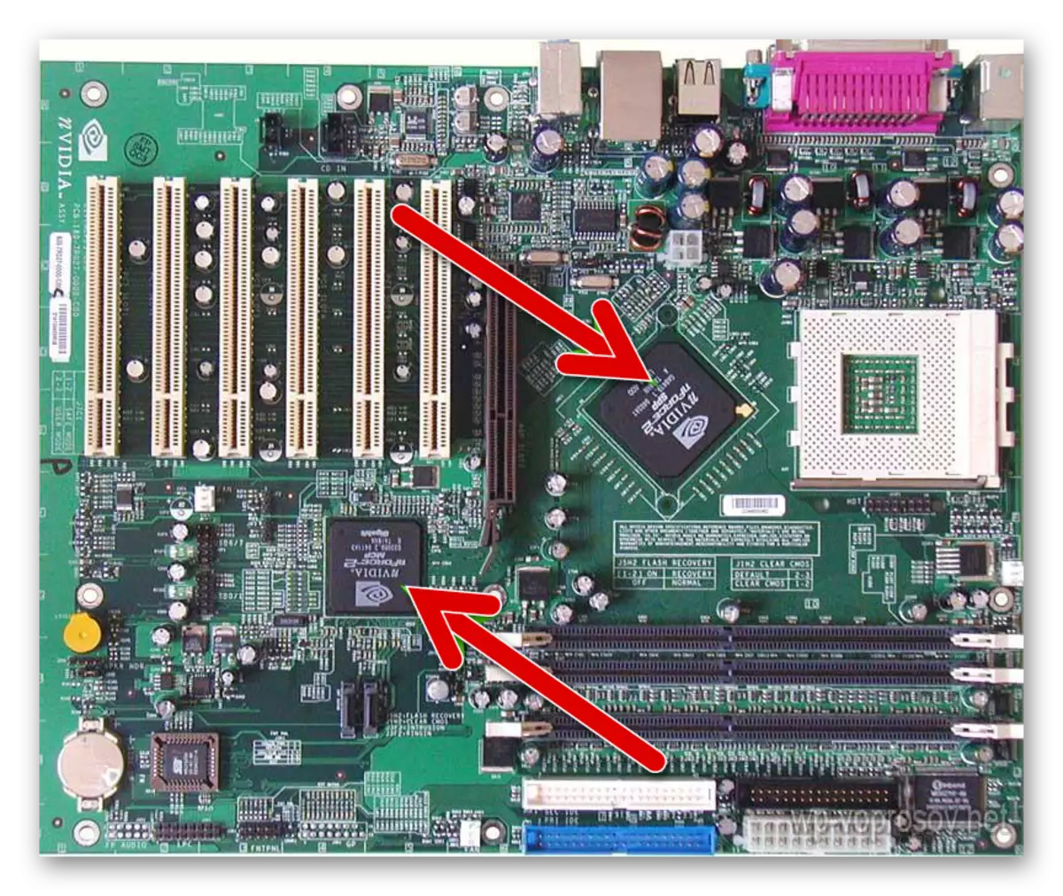 Chipset pada motherboard komputer