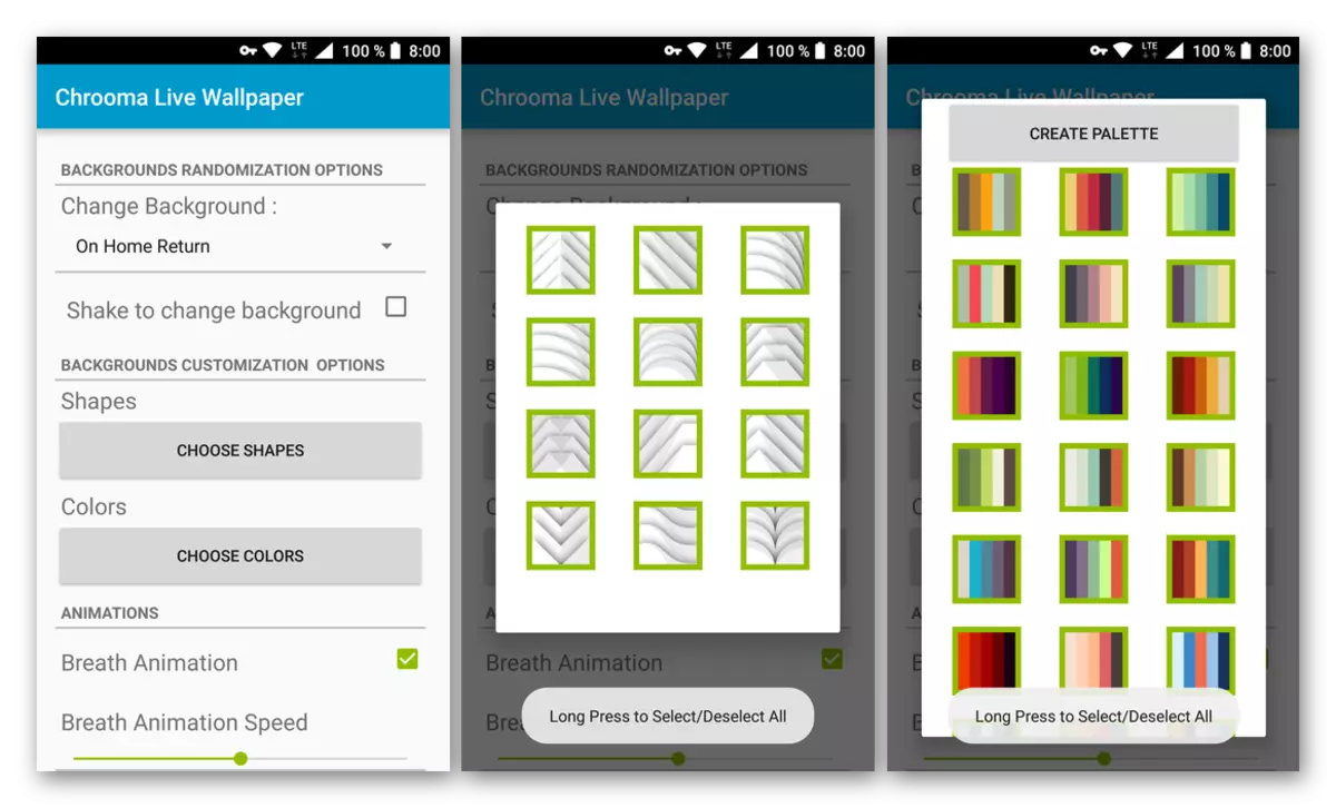 Google Play Market-dan Jomali jonli fon rasmlari - Android bilan smartfon va planshet uchun ilova