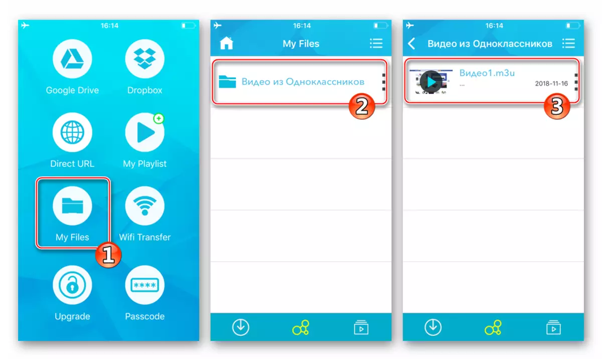 Video Saver Pro + Wolkrylaan vir iPhone Toegang tot afgelaai met klasmaats Video-lêers