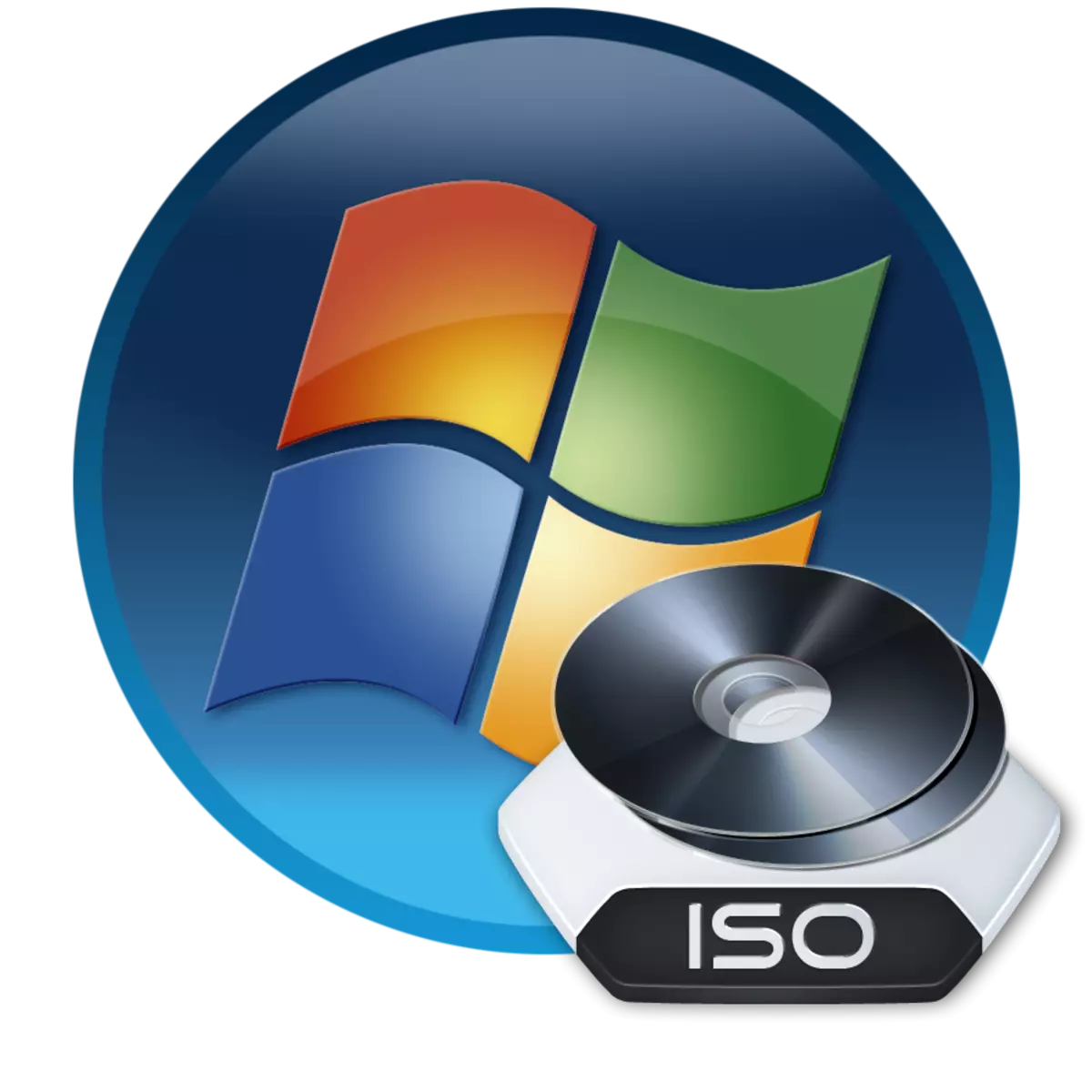 ISO disko optikoaren irudia Windows 7-n