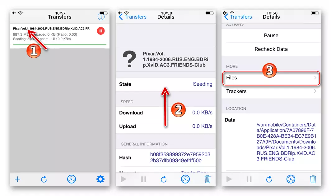 iPhone ose iPad ITRANSMISSION qasje në skedarët e shkarkuar nga torrent tracker