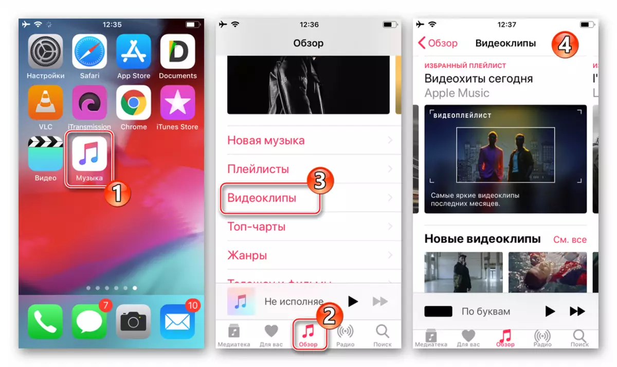 Apple Musik Search pikeun klip video pikeun ngundeur iPhone atawa iPad