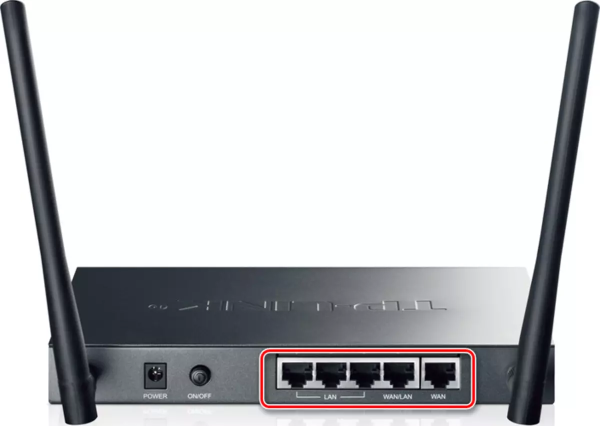 Piv txwv li wan-interface ntawm Wi-nkaus TP-Link Router
