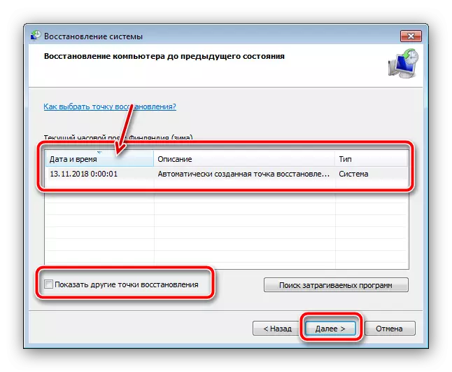 Vælg Windows 7 Recovery Point for at løse problemet Bad_Pool_Header