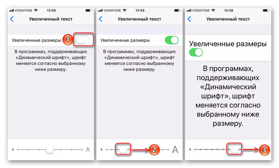 Povečana velikost besedila nad sprejemljivimi vrednostmi na iPhone z iOS 12