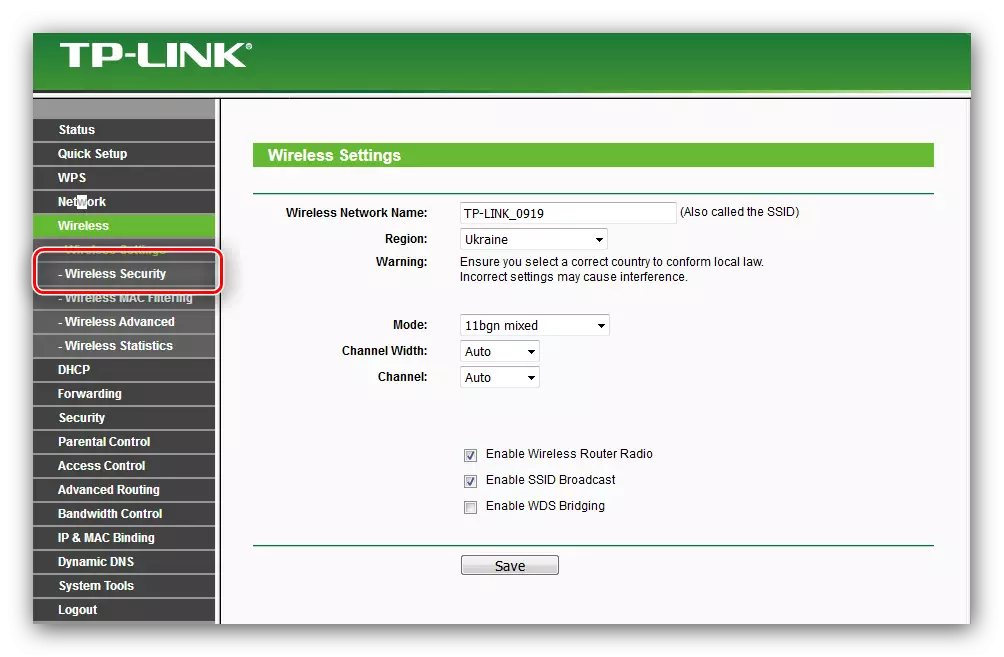 TP-LINK TL-WR741ND yönlendiricinin üzerinde WiFi güvenliğini açık