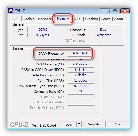 Mendapatkan nilai frekuensi modul RAM dalam program CPU-Z