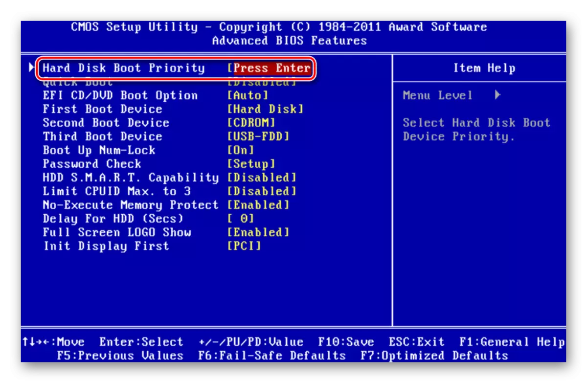 Hard Disk Boot Prioritéit an Auszeechnung Bios