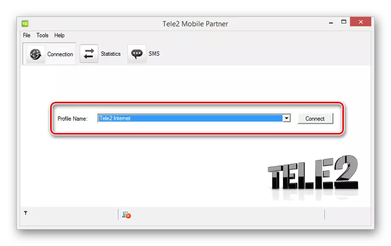 Tele2 Mobile Partner의 새로운 프로필 선택