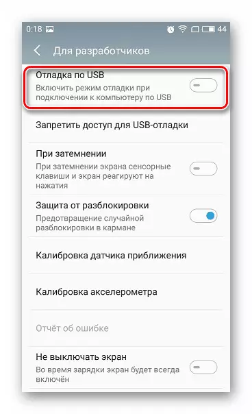 Aktivera USB-felsökningsläge på Android