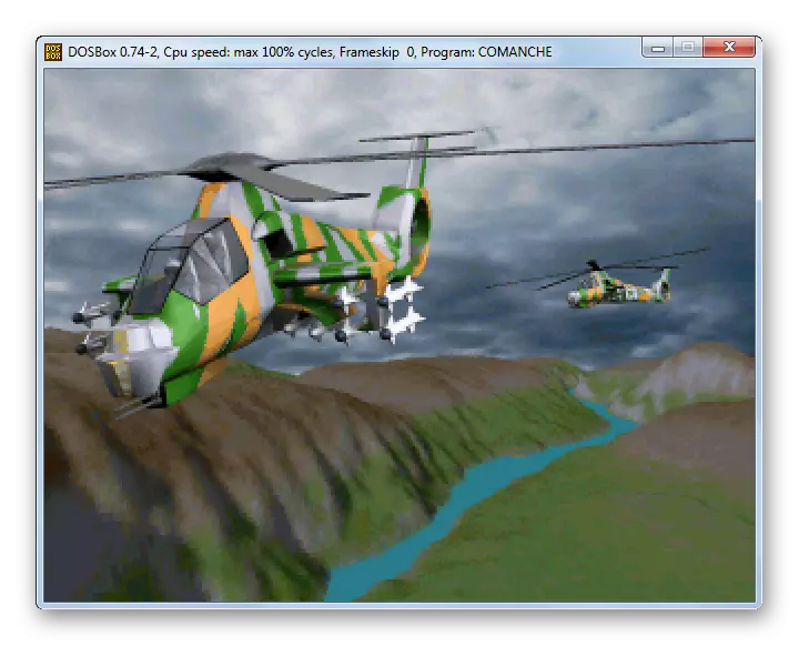 Игра се покреће у досбок емулатору на радној површини у оперативном систему Виндовс 7