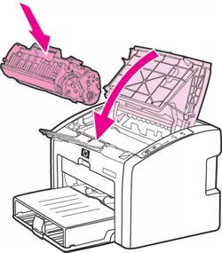 Inserte un cartucho a la impresora HP