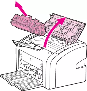 Retire el cartucho de la impresora HP