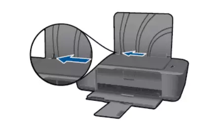 Move the width of the paper in the HP printer
