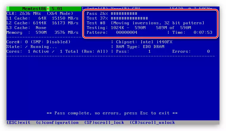 Comprobación de módulos de memoria RAM en Memtest86