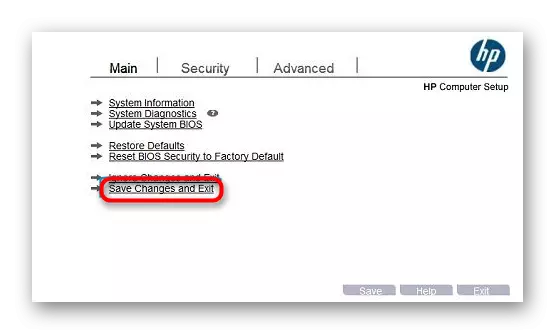 Tallenna asetukset Reset Palauta oletusasetusten kautta HP BIOS UEFI