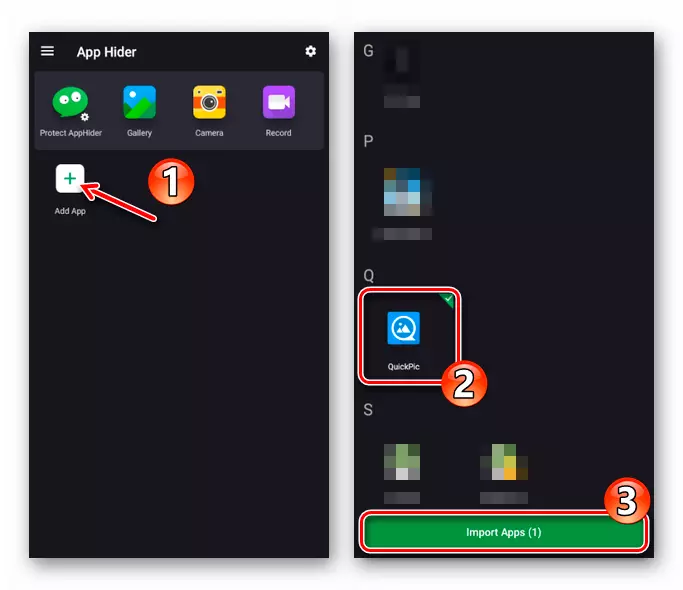 Żieda Applikazzjoni Quickpic Biex App Utilità Hider Għall Android
