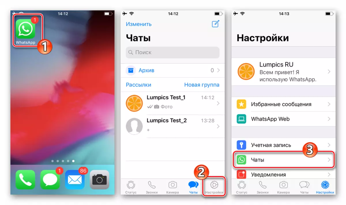 WhatsApp pentru tranziția iOS la setări pentru a elimina toată corespondența în mesager