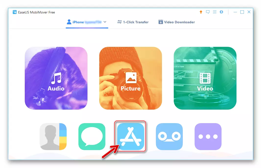 Vkontakte za iPhone odjeljak app u EASEUS Mobimover Besplatno za prijenos IPA datoteke na uređaj