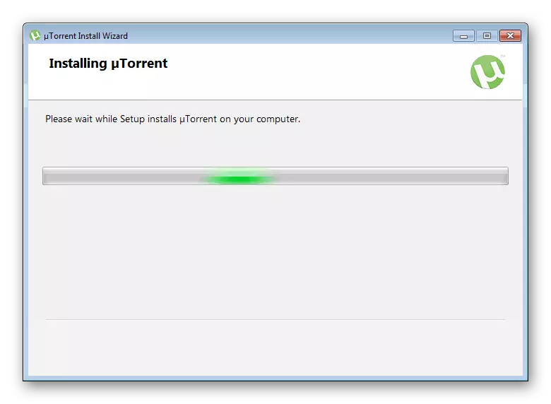 Esperant el final de la instal·lació uTorrent