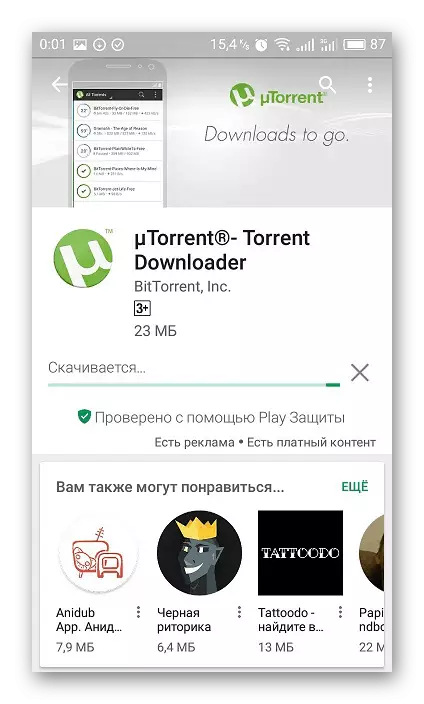 UTorrent'i indirmek için bekliyor