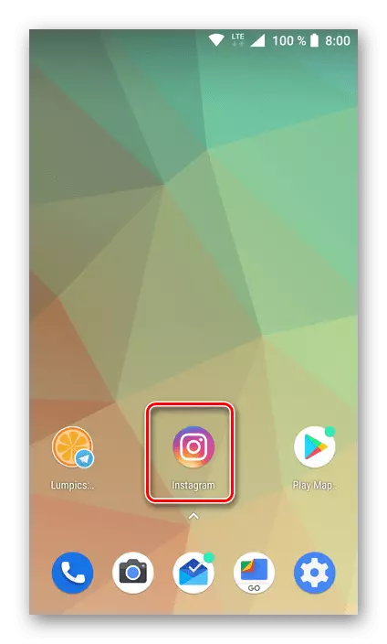Instagram application for Android installed and added to the main screen
