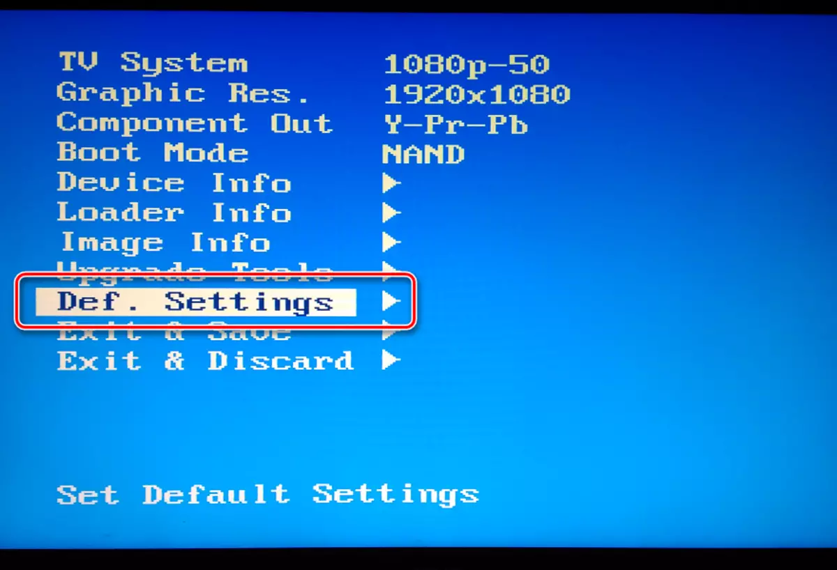 MAG 250 BIOS ကို default settings ကို