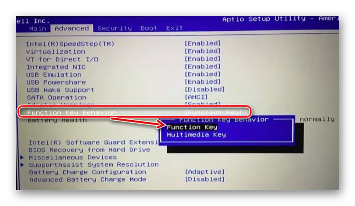 Alterando o modo de teclas de função no Dell BIOS