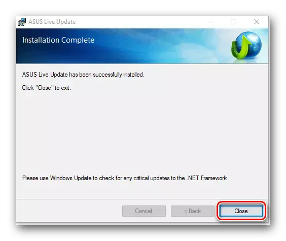 ASUS X550c Laptop Drivers တပ်ဆင်ရန် Asus Live Utdate Program ကိုတပ်ဆင်ခြင်းကိုဖြည့်စွက်ခြင်း