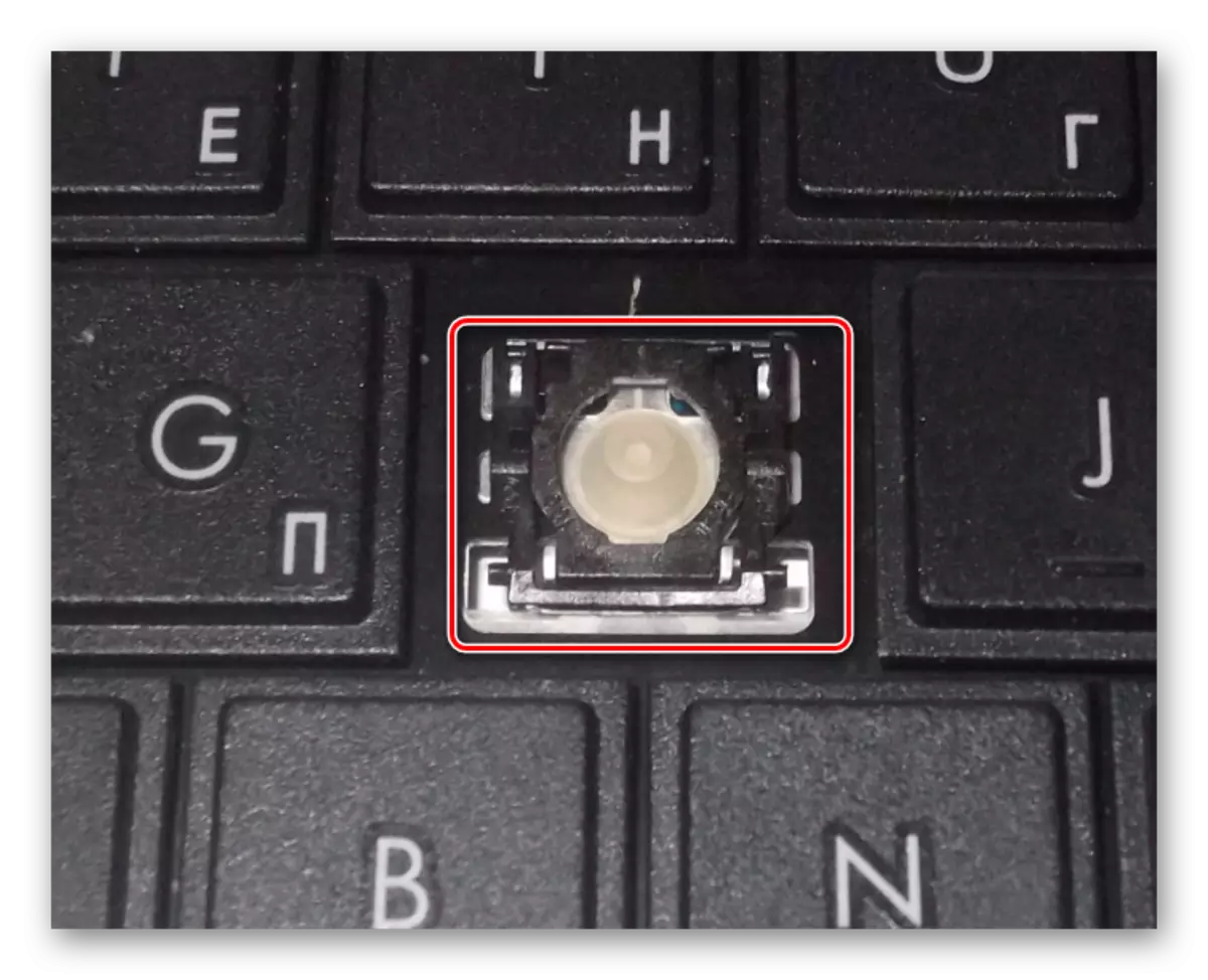 Pomyślnie zainstalowany klawisz na laptopie