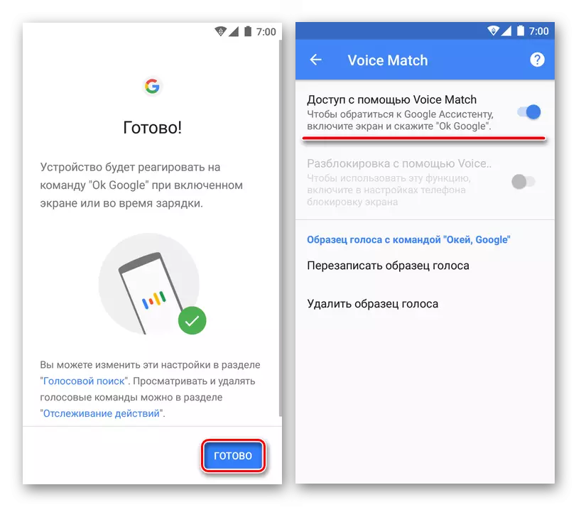 Äänen asetusten loppuun saattaminen Google-haku älypuhelimella Androidilla