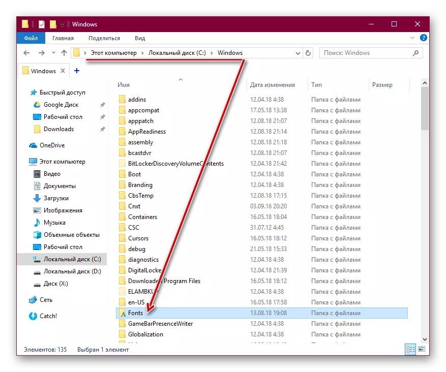 Folder Font di Windows