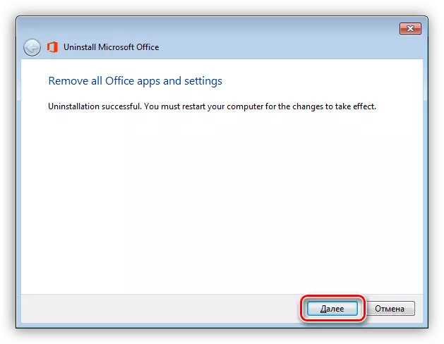Övergång till att korrigera ytterligare problem i Avinstallera Microsoft Office-programmet