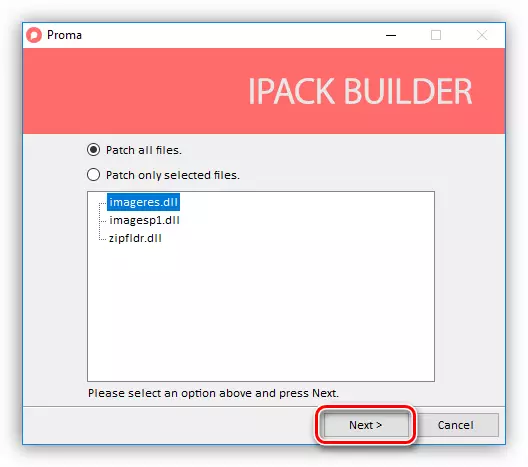 Windows 10'da değiştirilecek iPack simgelerinin seçilmesi