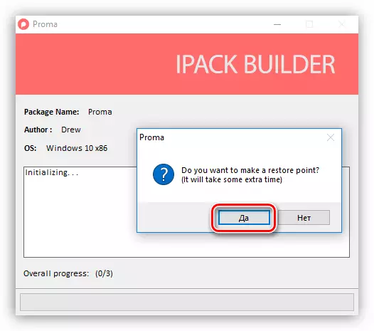 Konpirmasi parobahan pikeun ikon iPack dina Windows 10