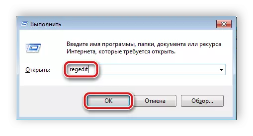 Spusťte Editor registru v systému Windows 7