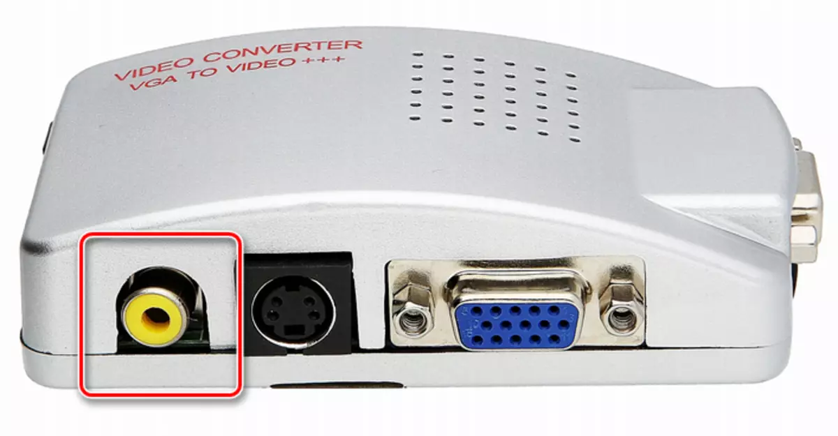Používanie video konektora RCA na konvertore