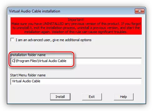 Pag-install ng path virtual na audio cable sa isang computer