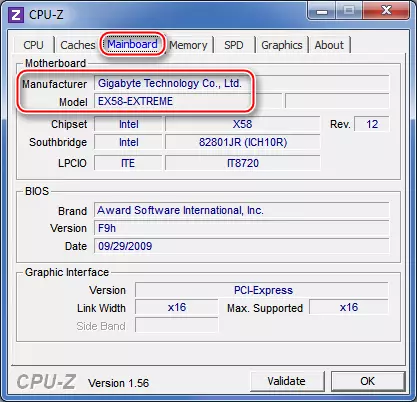 CPU-Z మదర్బోర్డు